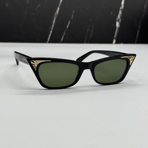 NEW VALENTINO VLS-175A BLACK GREEN CAT EYE SUNGLASSES VALENTINO main image 7